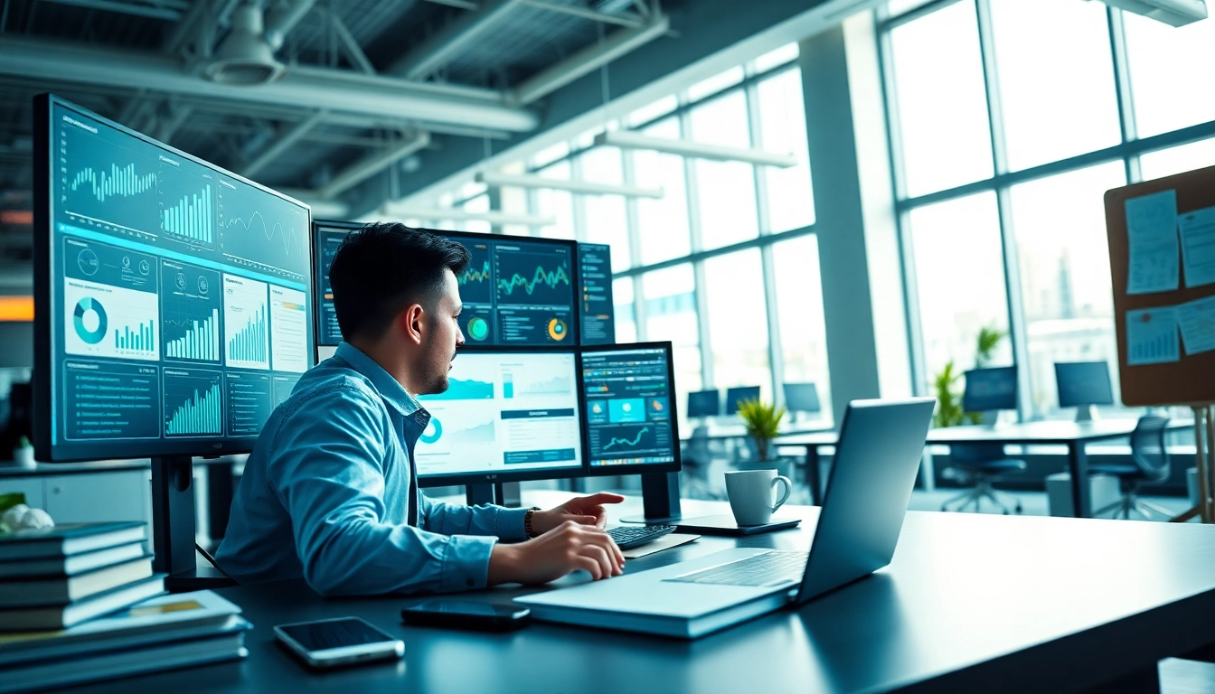 Analyze Edmonton SEO performance with a digital marketing workspace showcasing data-driven success.