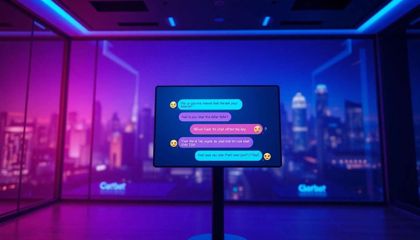Engage in chat sex ai with a professional chatbot set in an inviting, high-tech environment.