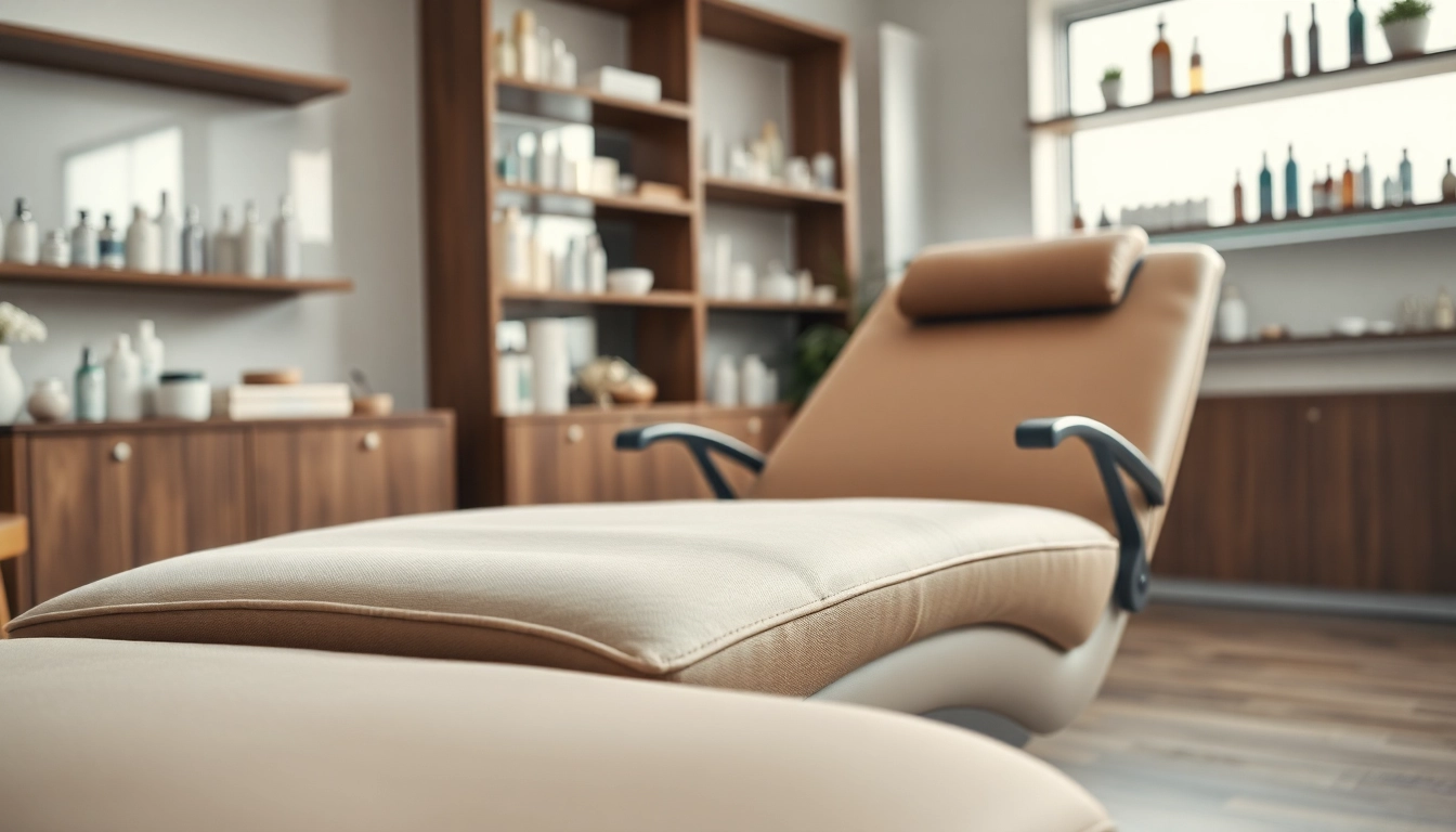 Liege Kosmetik für professionelle Anwendungen in einem eleganten Salon.