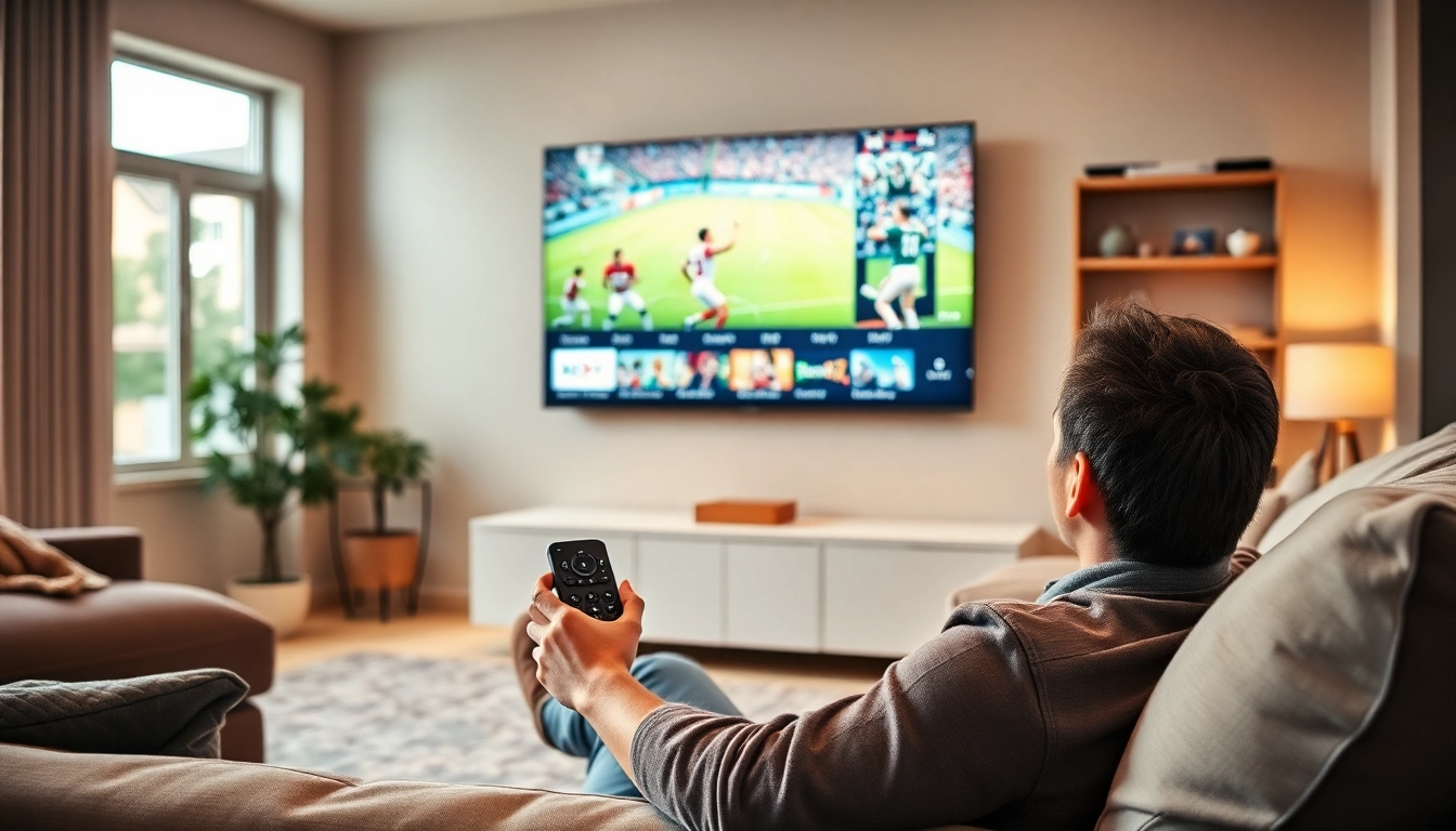 Experience seamless viewing with IPTV Subscription USA in a stylish living room setting.