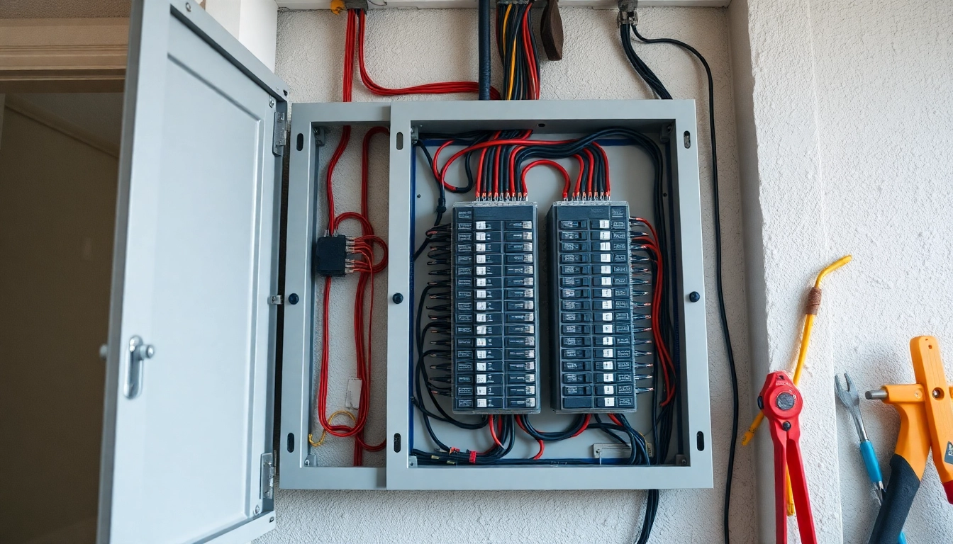 Install a modern Electrical Panel in a home with new wires and tools for safety.