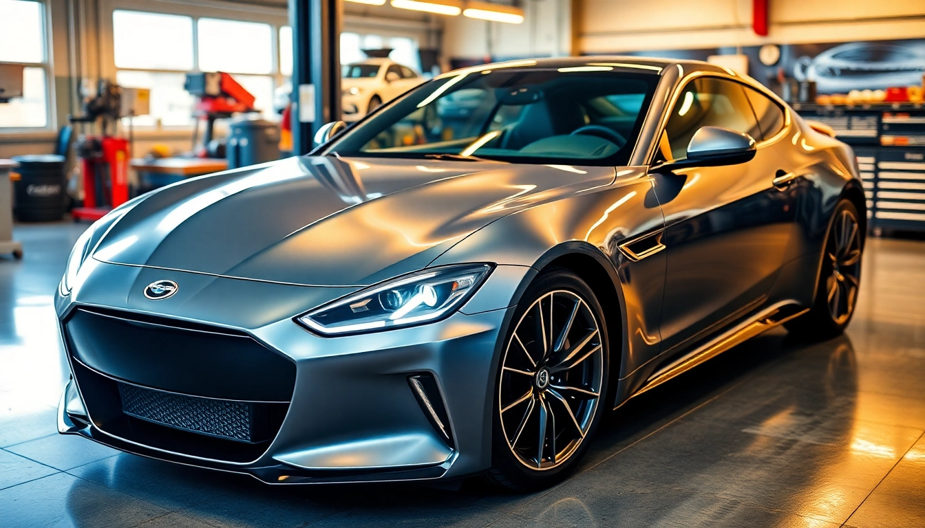 Experience reliable car service in Atlanta with expert mechanics in a well-lit auto shop.