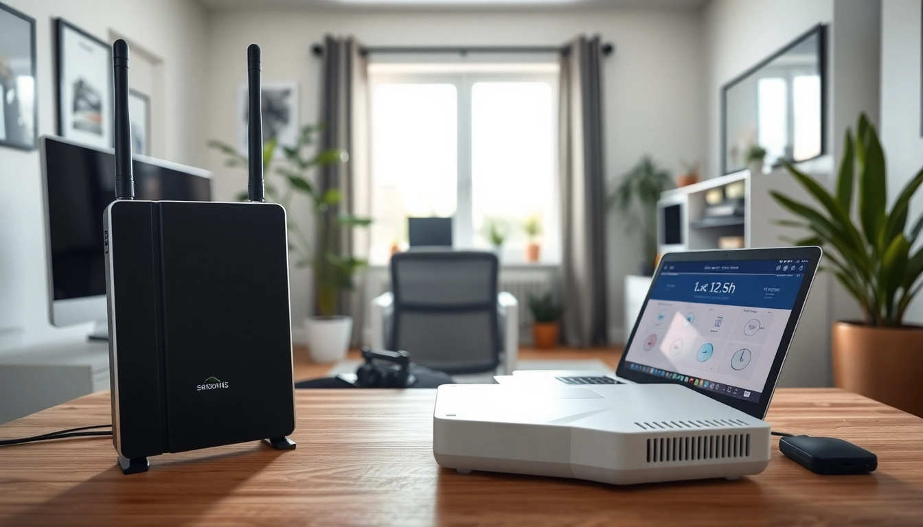 Enhance your connectivity with a cellular antenna booster in an organized workspace.