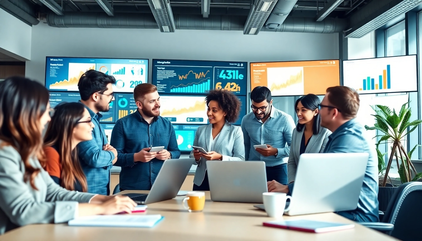 Dynamic team leveraging the AI content marketing platform for effective strategies.