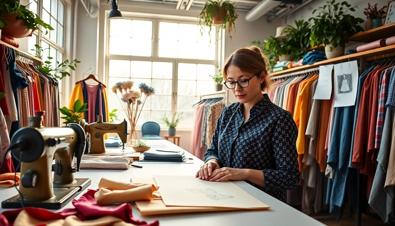 Stella mccartney's vibrant studio showcasing sustainable fashion design.