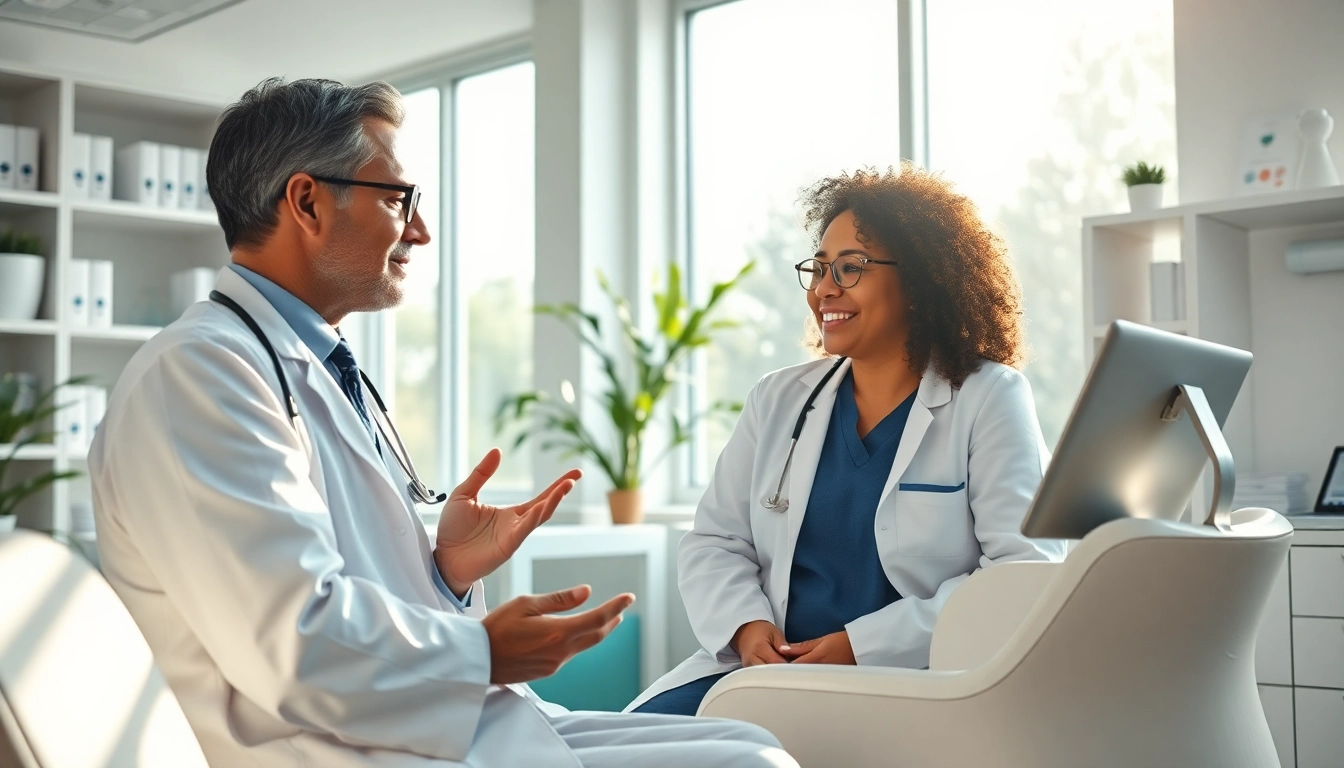 Concierge doctors Henderson NV engaging with a patient in a welcoming medical office environment.