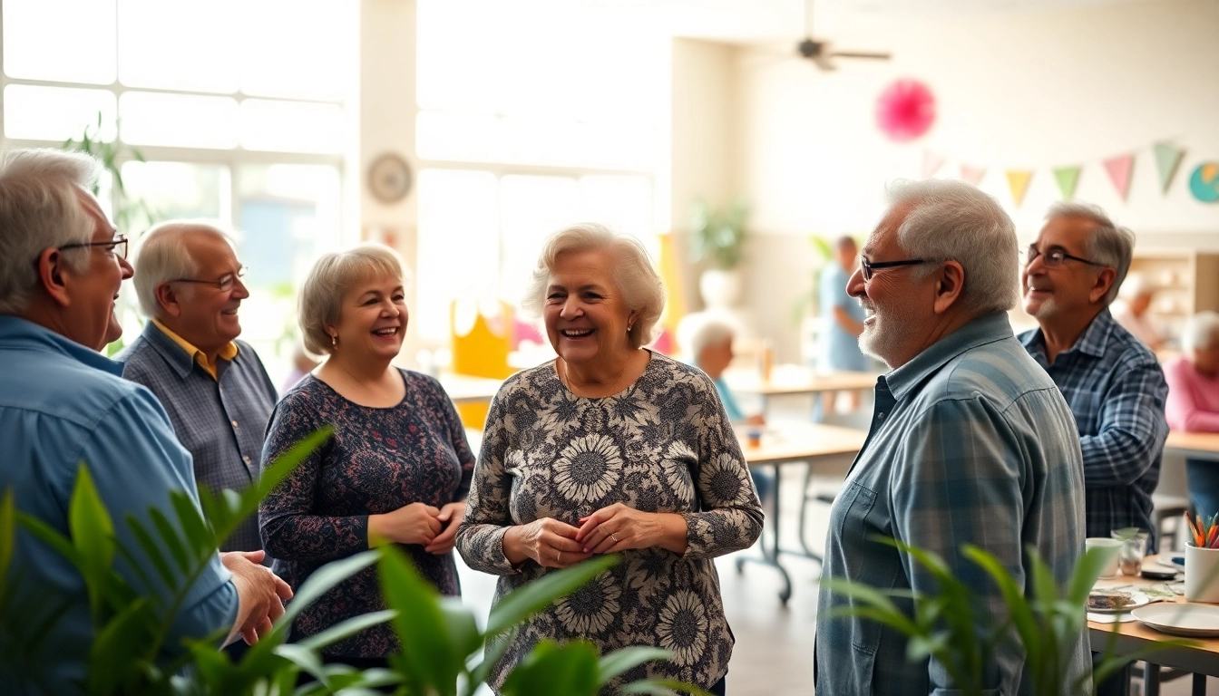 Engaging seniors participating in activities at a senior center Las Vegas Nevada.